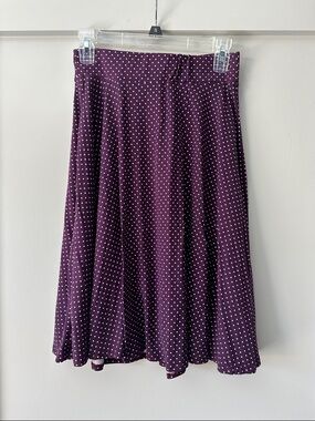 Women’s Purple Polka Dot A-Line Skirt
